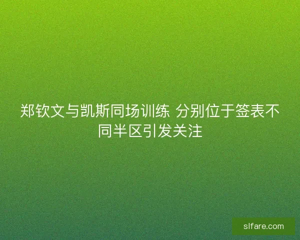 郑钦文与凯斯同场训练 分别位于签表不同半区引发关注